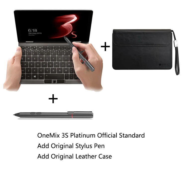 OneMix 3S Platinum 8," 2560*1600 карман ноутбук с процессором Intel Core i7 8500Y 16G 512G Клавиатура с подсветкой 2-в-1 планшетный ПК Win10, Bluetooth, выход HDMI - Цвет: Add Pen and Case