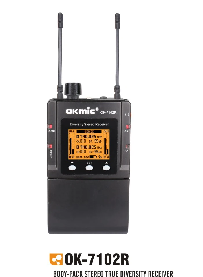 Новый OKMIC OK-7102R один приемник с наушниками беспроводные наушники-вкладыши система