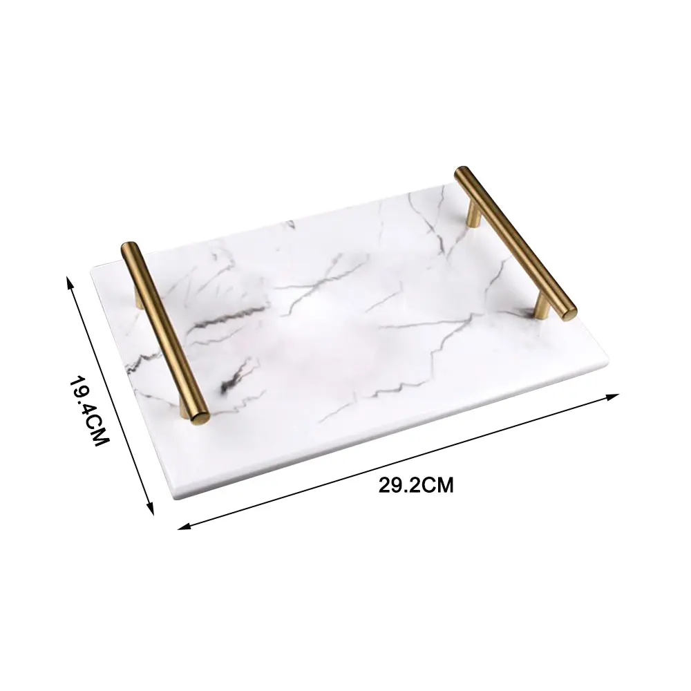 

Nordic Style Resin Imitation Marble Tray Storage Tray Storage Board Cake Dessert Plate Sushi Plate Jewelry Display
