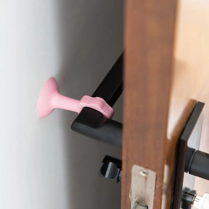 Pomo de puerta de pared silencioso, almohadilla de choque, cerradura de puerta de armario, silenciador anticolisi&oacute;n, pomo de silicona, coj&iacute;n, Tope de puerta-1