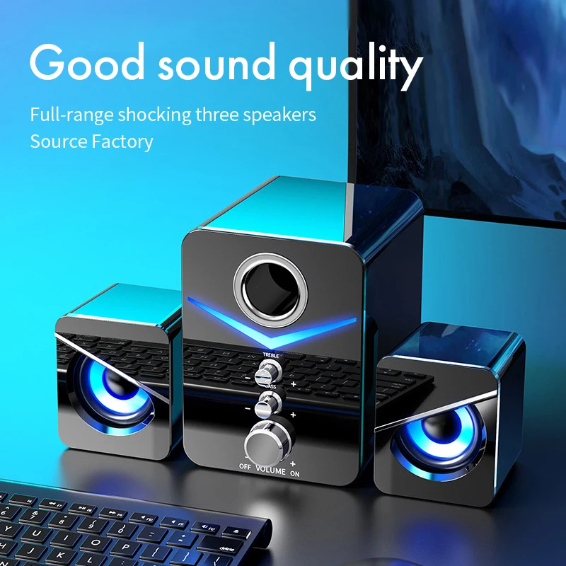 

Computer Bluetooth Speaker Bass Wired Speakers 3D Stereo Sound Surround Loudspeaker PC Laptop Notebook Loudspeakers