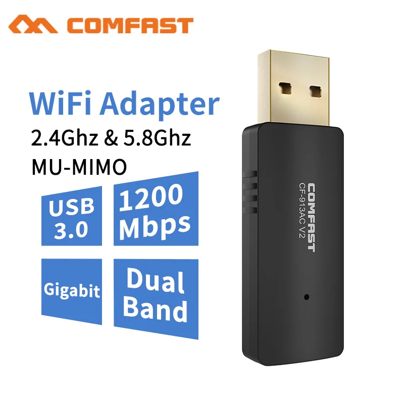 COMFAST CF-913AC 2, 4G/5, 8 GHz  802, 11 ac 1200Mbps USB 3, 0 Wi-Fi Mu Mimo   AP Repeater