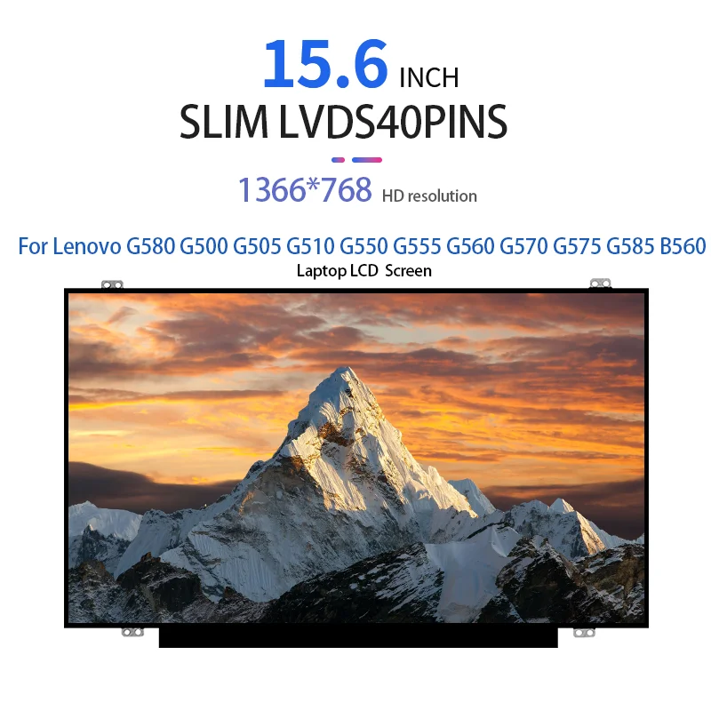 

Матрица ЖК 15,6 ''для ноутбука Lenovo G580 G500 G505 G510 G550 G555 G560 G570 G575 G585 B560 1366x768