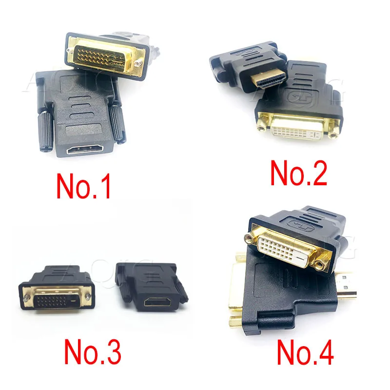 Конвертер HDMI в DVI 24 + 1/+ 5 Переходник штекер-штекер HDMI ...