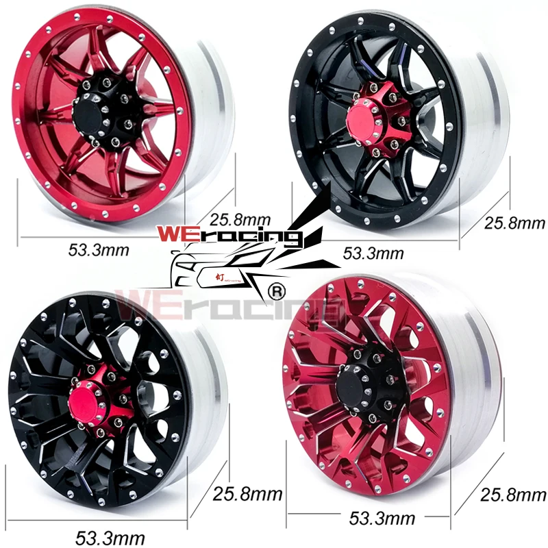 4 шт. Радиоуправляемый гусеничный металлический обод колеса 1 9 дюйма BEADLOCK для 1/10