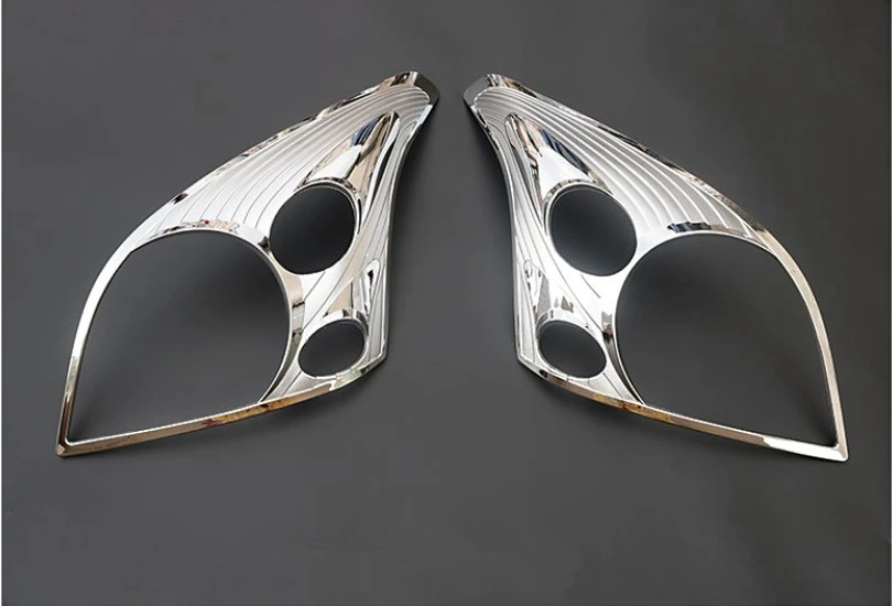 Headlight Frame Автомобильный ABS хромированный внешний декоративный набор, накладка на корпус автомобиля, рамка для Toyota Land Cruiser Prado 120 J120 2003-2009 - Цвет: Headlight Frame