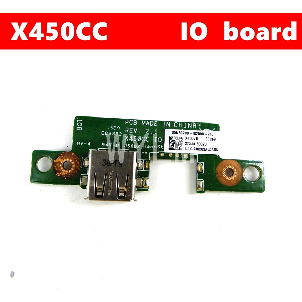 

X450VB IO BOARD REV 2.1 For ASUS X450CC X450CA X450VP X450V X450VB USB BOARD Laptop motherboard IO BOARD Test 100% ok