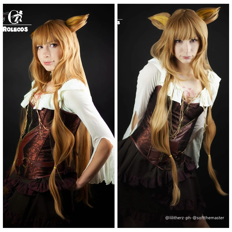 ROLECOS Raphtalia парик Косплэй волос восхода щит Hero Для женщин повязка аниме Тейт no Yuusha
