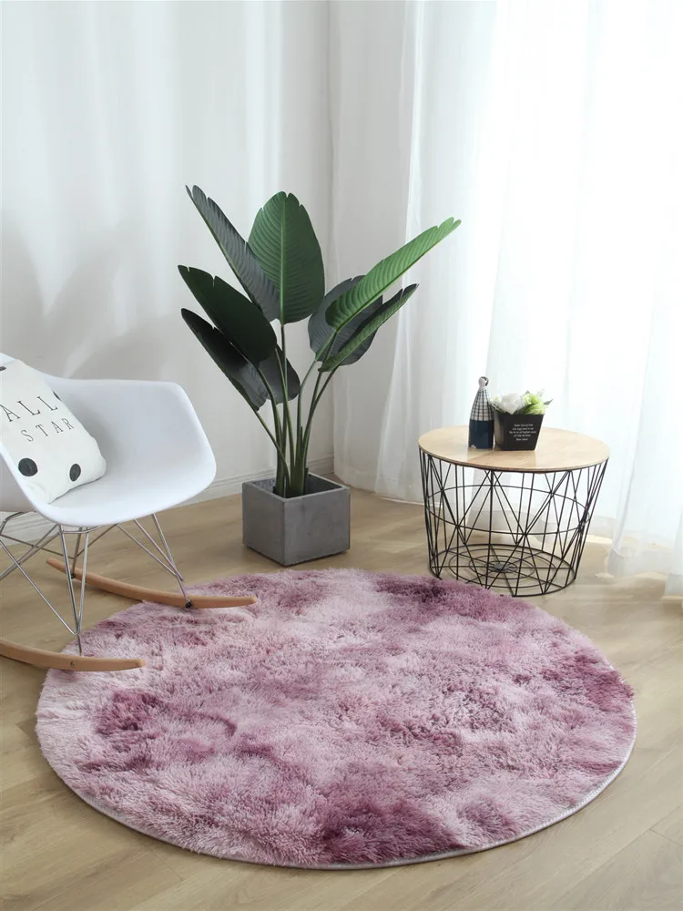 Пушистый круглый ковер ковры для гостиной Kilim искусственный мех детской комнаты