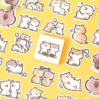 45 pcsbox cute naughty cat decorative stationery planner stickers scrapbooking diy diary album stick lable