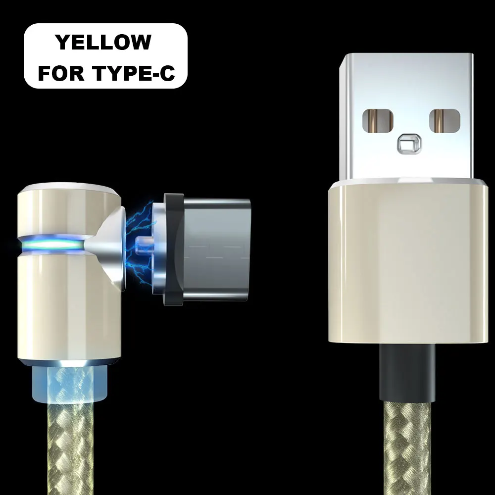 Golden for Type C Vanniso 2 м 2.4A Быстрый Магнитный кабель для iPhone XS X XR 7 Micro USB быстрое зарядное устройство Тип C Магнитный шнур телефонный кабель для samsung A50 - Цвет: Golden for Type C