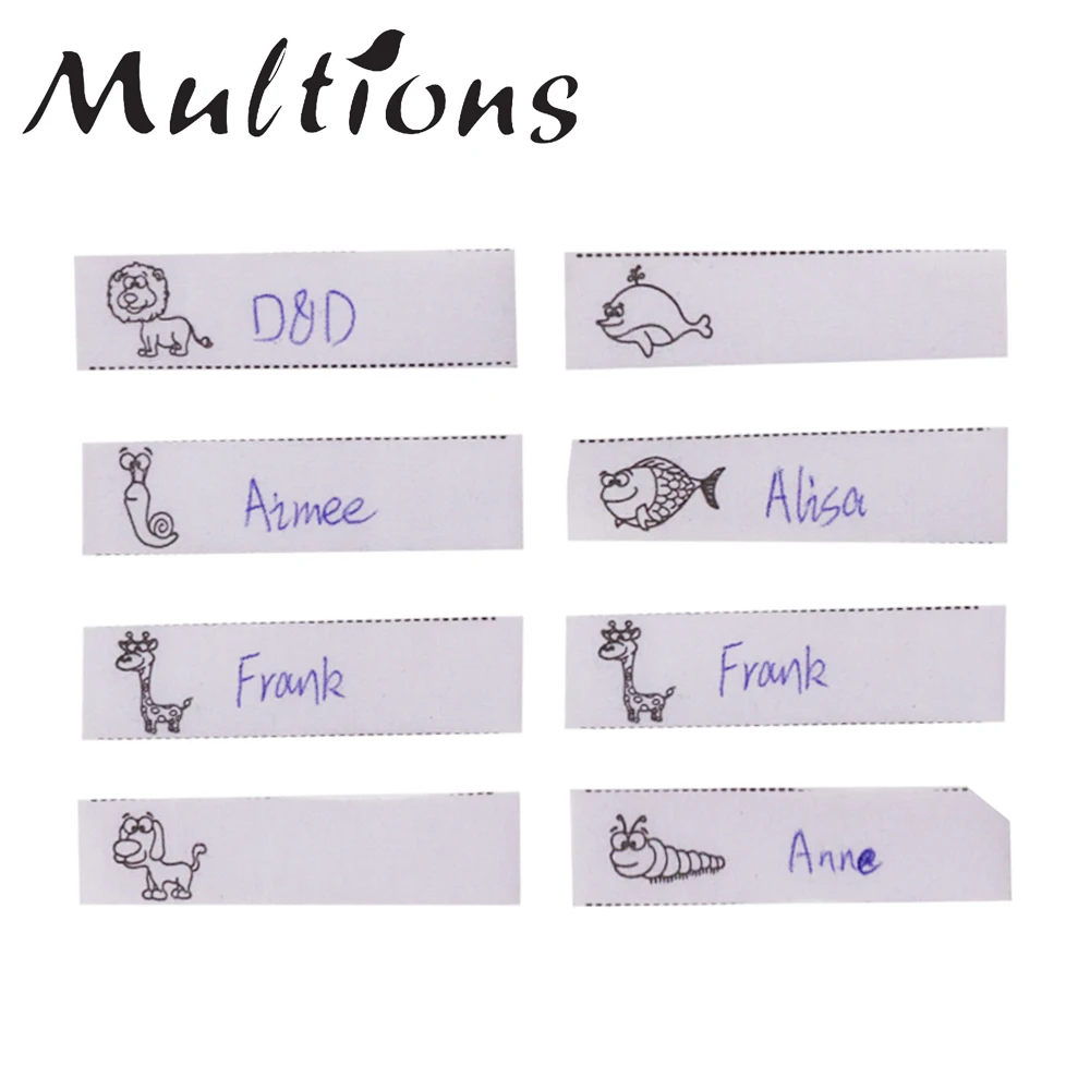 100 шт. белые наклейки с животными моющиеся для одежды тканевые бирки сделай сам |