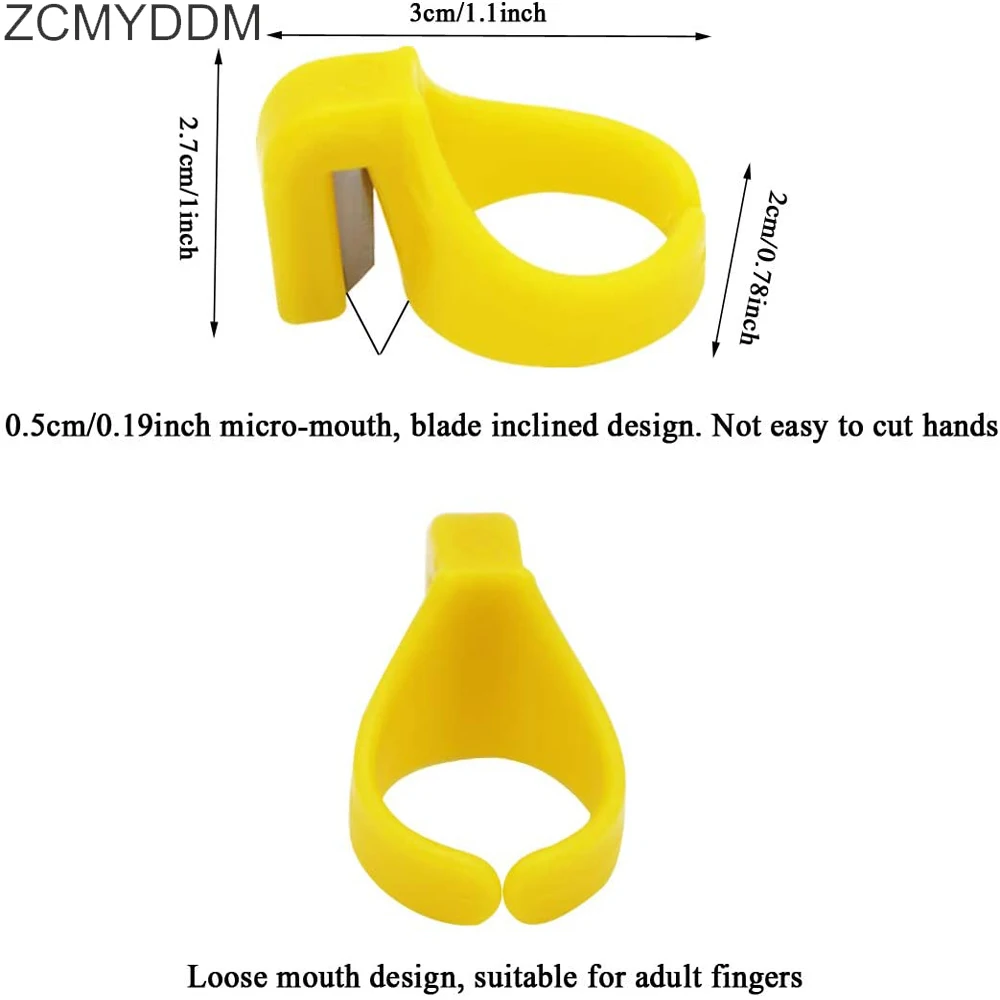 

ZCMYDDM Plastic Thimble Sewing Ring Thread Cutter Finger for Blade Embroidery Cross Stitch Handcraft DIY Sewing Thimble Tools