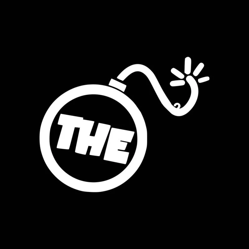 Черные/серебряные автомобильные наклейки с бомбой виниловые на окна бампера