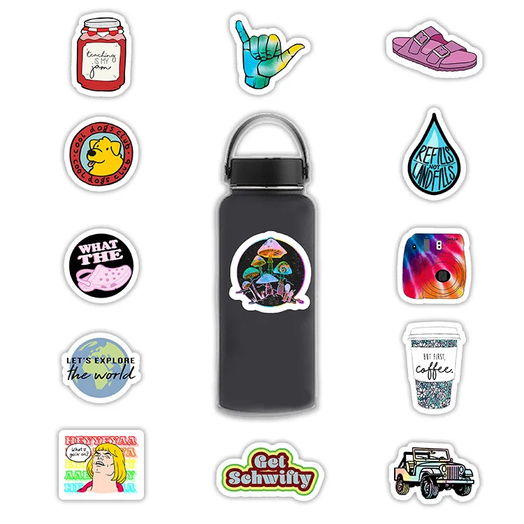 

50 шт. / Упак. Милые наклейки VSCO для бутылки с водой чемодан для ноутбука корейский стиль наклейка водостойкая эстетическая наклейка для дево...