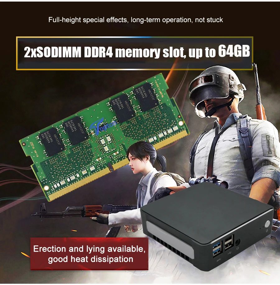 Супер Мини ПК Intel i7-8565U I5-8265U I3-8145U 2* DDR4 M.2 NVMe карман Nuc Портативный компьютер Windows 10 USB-C 4K 60fps HDMI2.0 DP