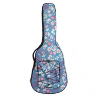 40 41 inch folk acoustic guitar bag flower printed double straps gig case pad 10mm cotton thickening soft waterproof backpack