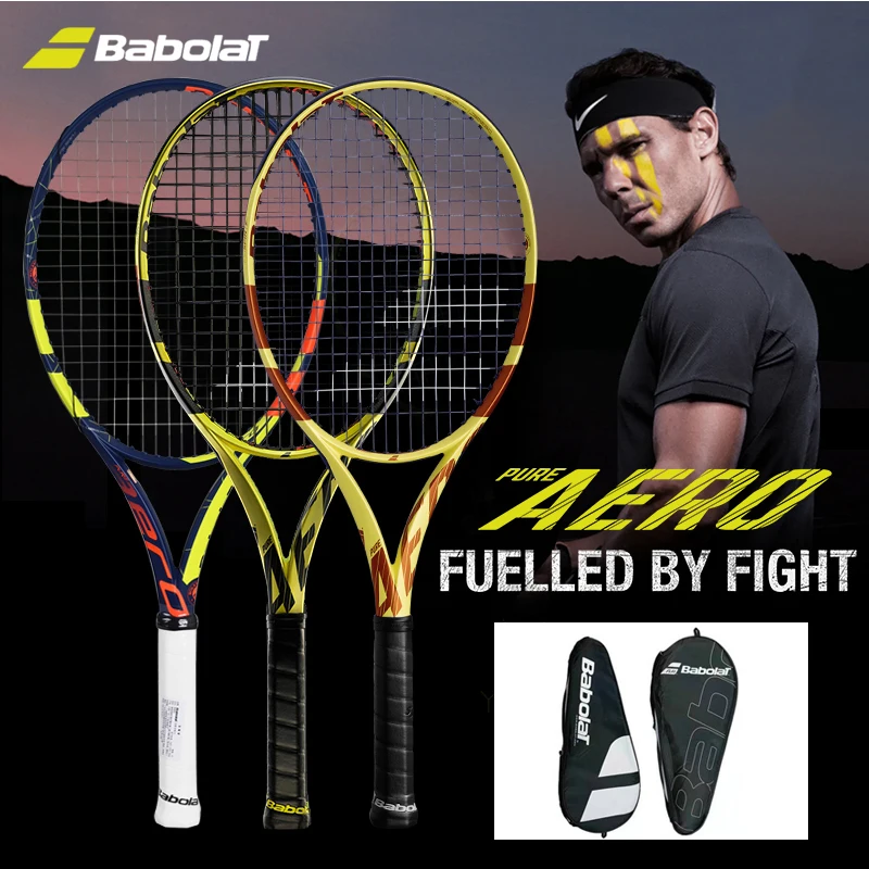 

Профессиональная теннисная ракетка BABOLAT Pure Aero L2 Grip полностью из углеродного волокна для мужчин и женщин, Спортивная Теннисная ракетка с сум...