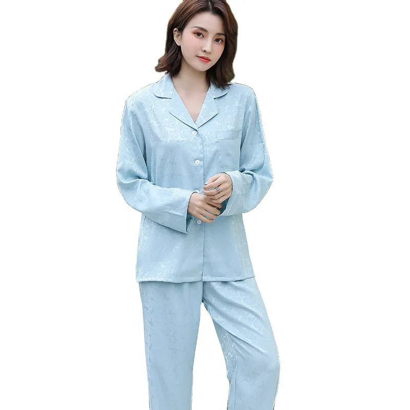 

Pajamas Women Spring Autumn Sleepwear Long Sleeve Nightwear 2PCS Shirt&Pant Korean Print Pijamas Suit Casual Bathrobe Home Wear