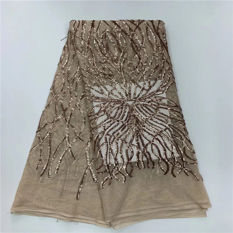 

Madison African French Tulle Lace Fabric High Quality Lace Nigerian Sequins Net Lace Material For Women Dress
