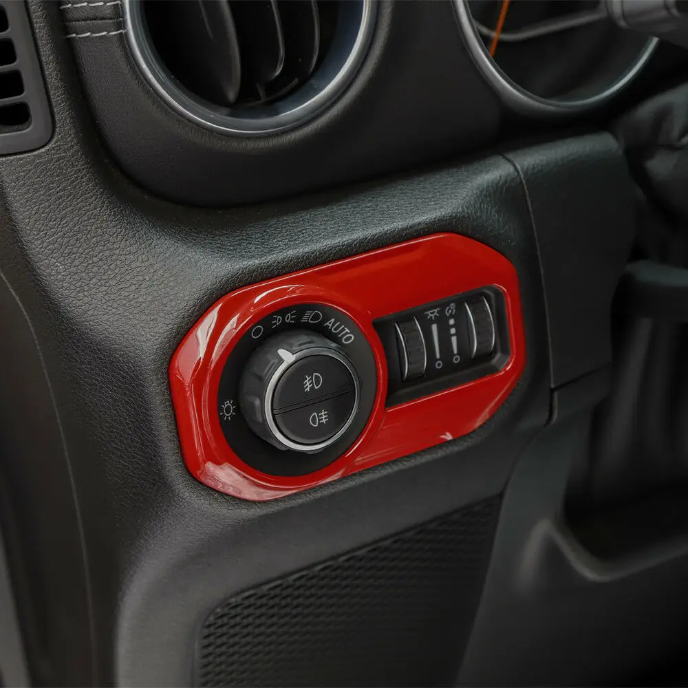 Красный головной светильник тумана Управление переключатель Панель накладка