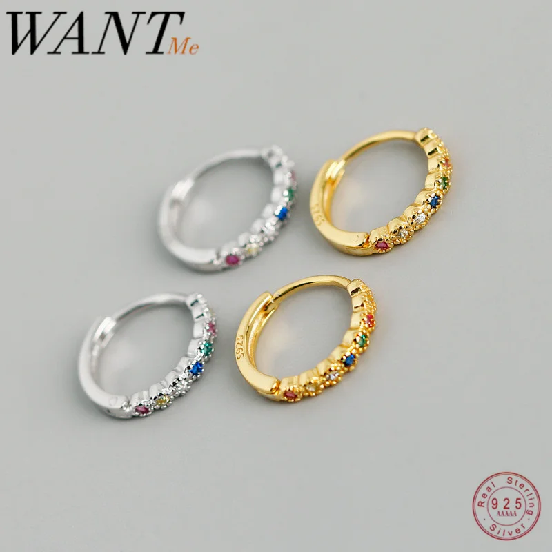 Женские серьги гвоздики WANTME минималистичные из 100% стерлингового серебра 925 пробы