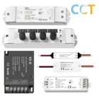 Высококачественный двухканальный контроллер высокой мощности, для двухцветных светодиодных лент, диммер 2,4G RF, беспроводной, 12 В, 24 В, 36 В, 5 А, 15 А