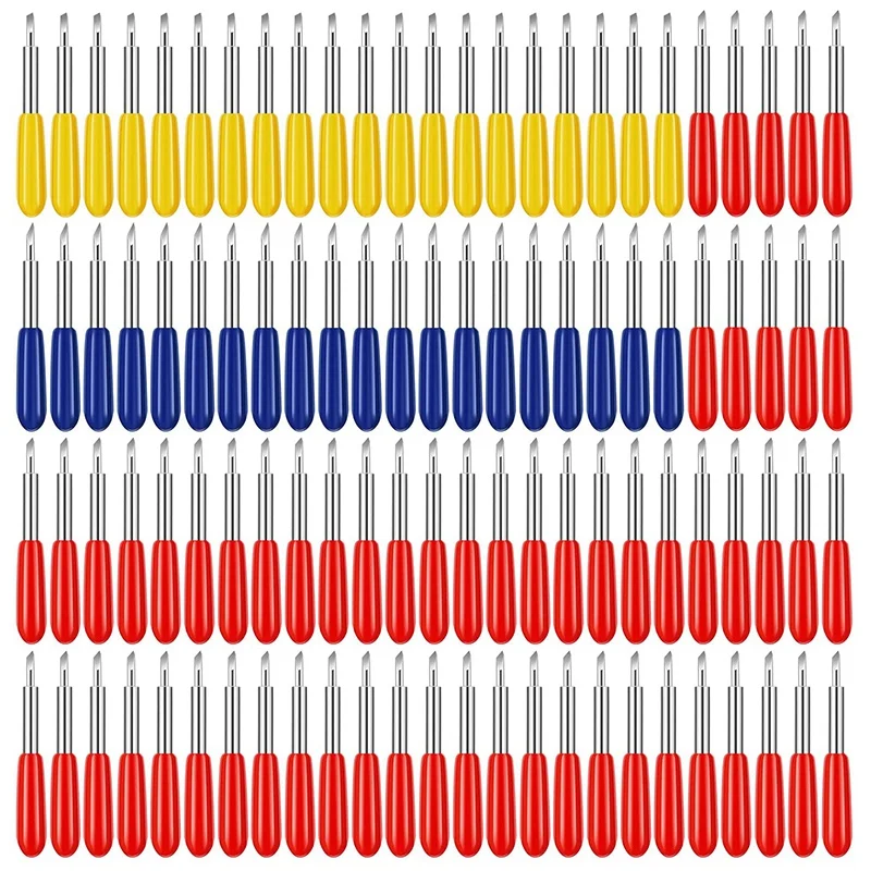 

100Pcs Cutting Blades for Cricut Explore Air/Air 2 Maker Expression 30 45 60 Degree Vinyl Cutting Replacement Blades