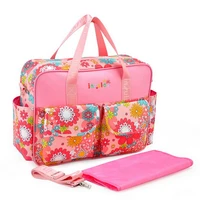 fashion print diaper bag for mom waterproof large capacity baby care bags for stroller multifunction mommy bag 8 colors