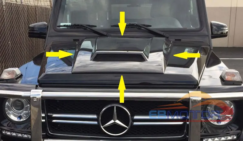 Неокрашенный в-образный Стекловолоконный капюшон для BENZ G CLASS W463 G63 G65 G500 G55 2012UP M133F |