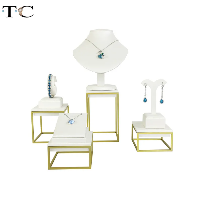 Витрина для ювелирных изделий из нержавеющей стали демонстрационная белая