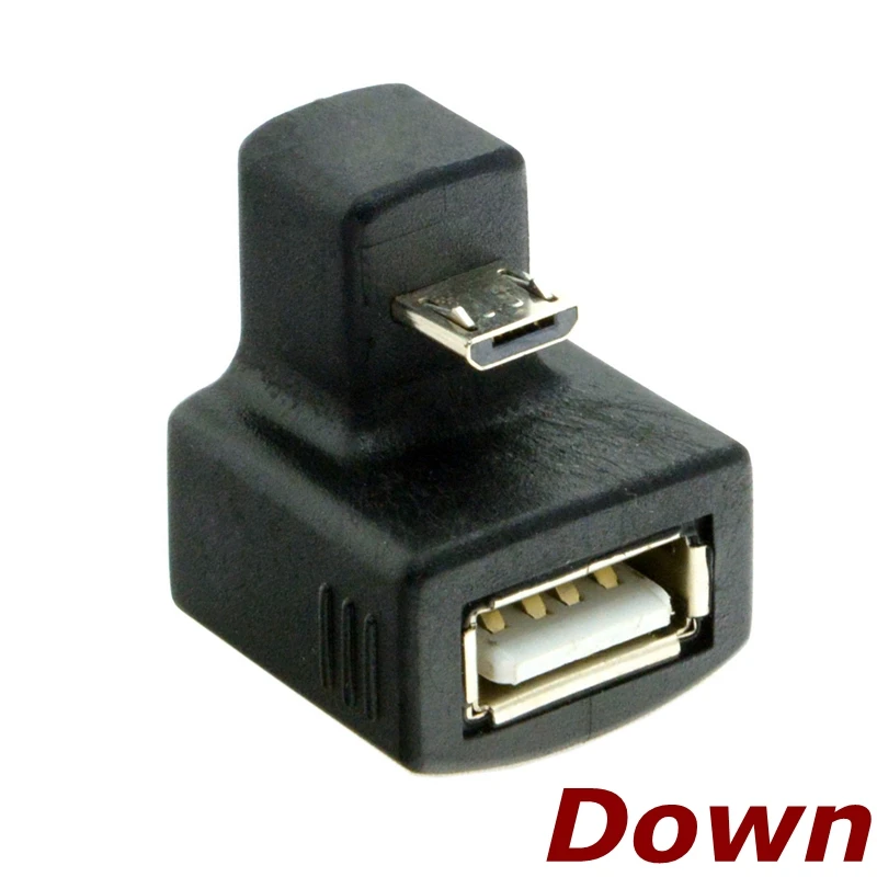 180 градусов вверх вниз правый угловой микро USB OTG к 2 0 Женский удлинитель адаптер