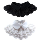 Женское Двухслойное кружевное шифоновое ожерелье с лацканами и зубчатым воротником, однотонное съемное ожерелье, чокер, шаль, накидка