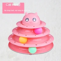 cat toys 4 layer turntable balls play plate cat accessories interactive toy indoor pet supplies kittens
