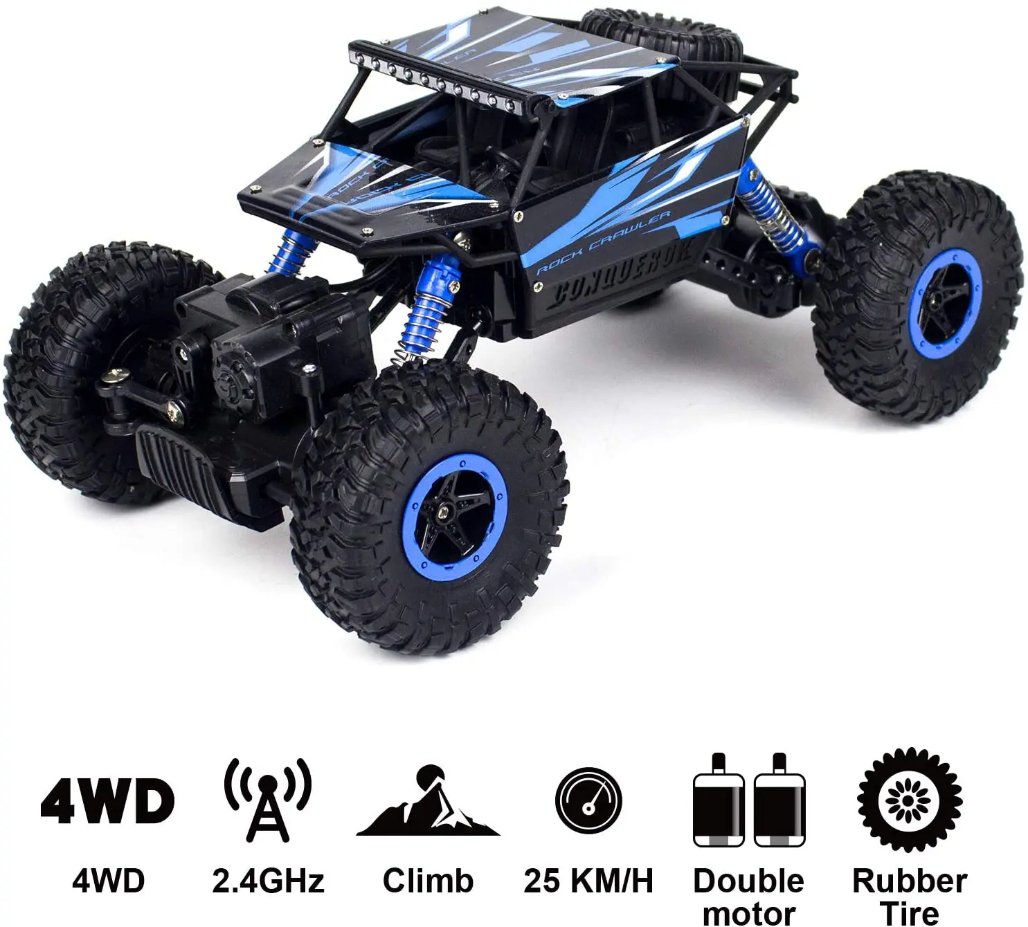 Радиоуправляемый автомобиль Rock Crawlers 4x4 2 4 ГГц канала привод с двойным мотором