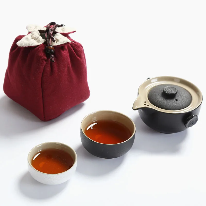 Женский чайный сервиз Набор тканевых чайных кружек портативный дорожный из