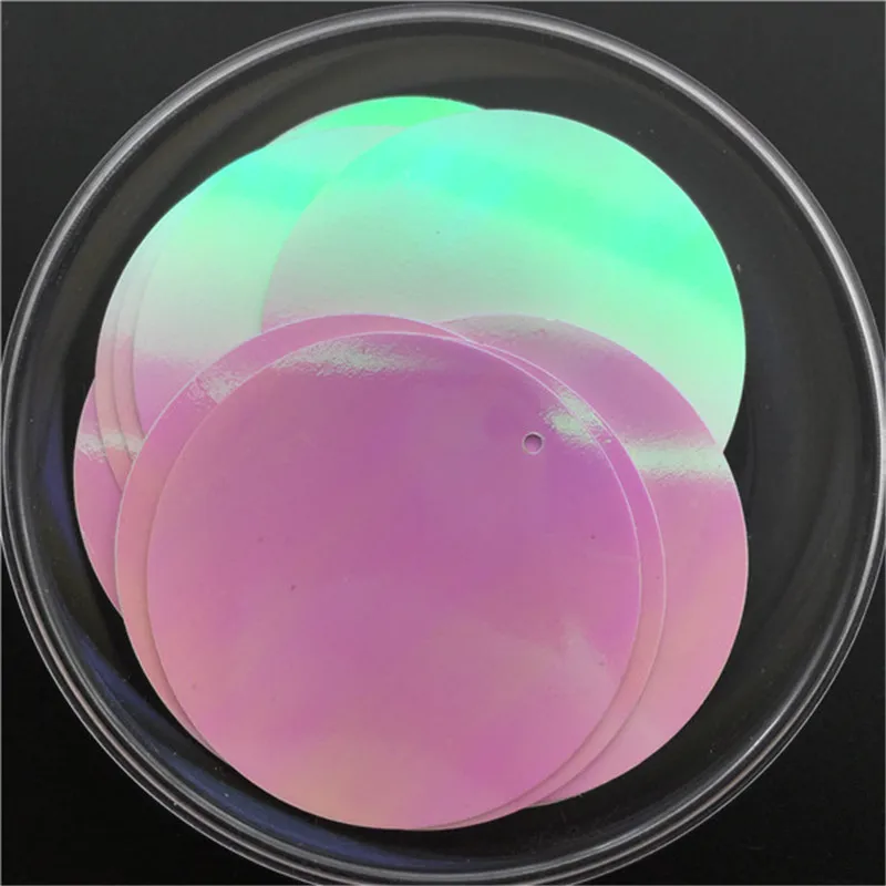 40 мм плоский круглый боковое отверстие ПВХ свободные блестки шитье ремесло для