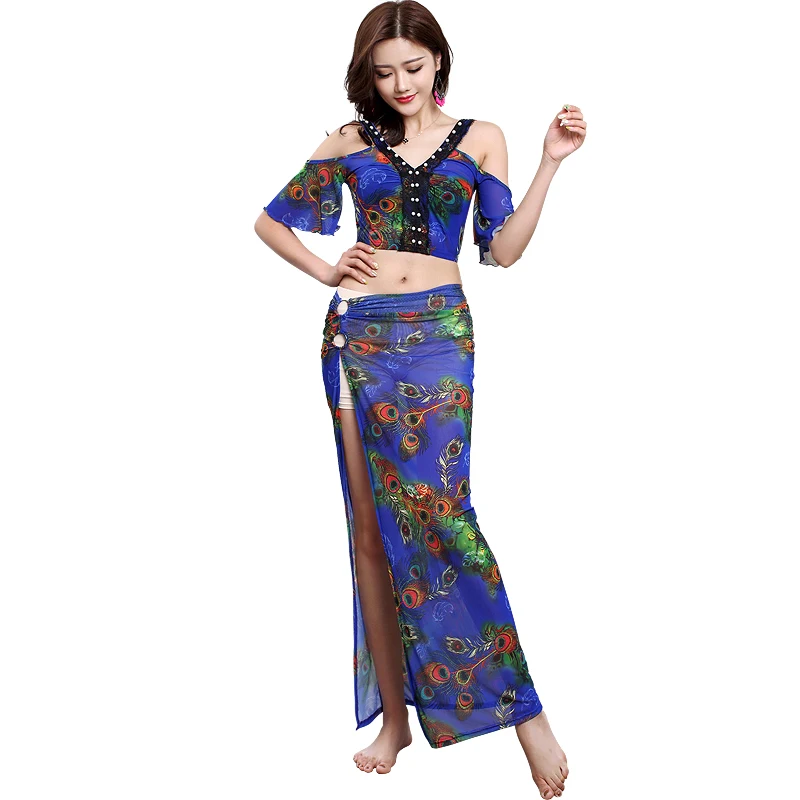 

New Belly Dance Costume Female Elegant Belly Dance Skirt Oriental Dance Performance Costume Samba Carnival Costumes DQL1780
