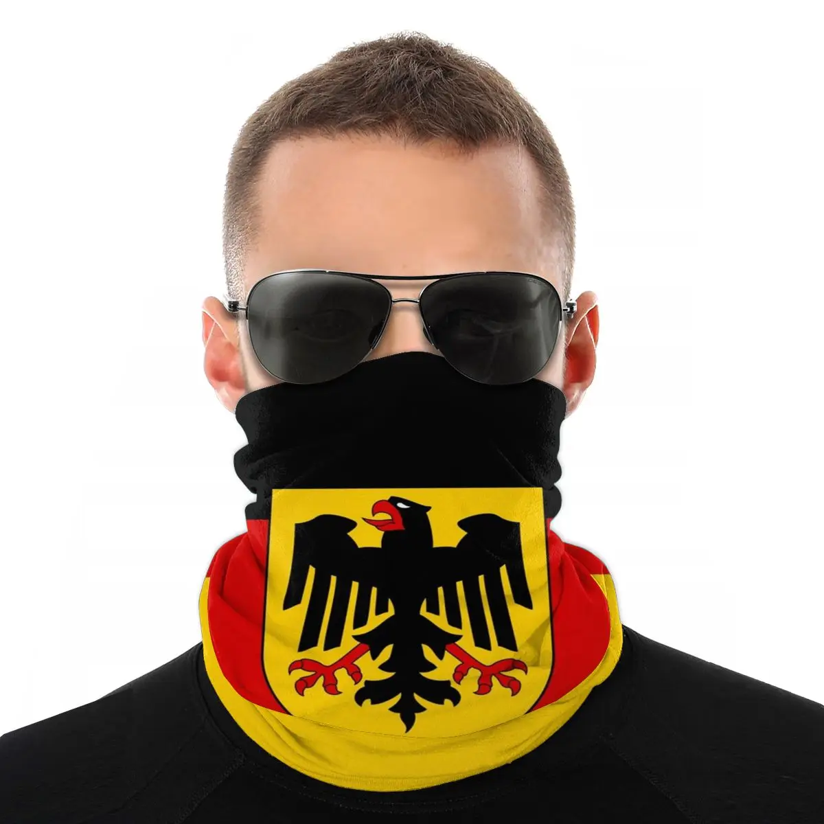 

Germany Flag Scarf Half Face Mask Unisex Fashion Tube Scarf Country Neck Bandana Versatility Headband Cycling Camping