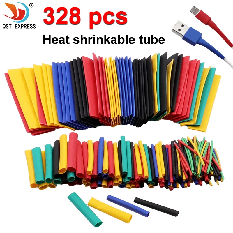 

328 heat shrinkable tube bag set insulation heat shrinkable tube wire sleeve set cable protection bracket