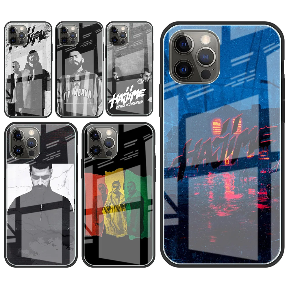 Стеклянный чехол для телефона Apple iPhone 11 7 12 Pro 13 Mini XR X 8 6 6S Plus XS Max SE закаленный Funda Hajime