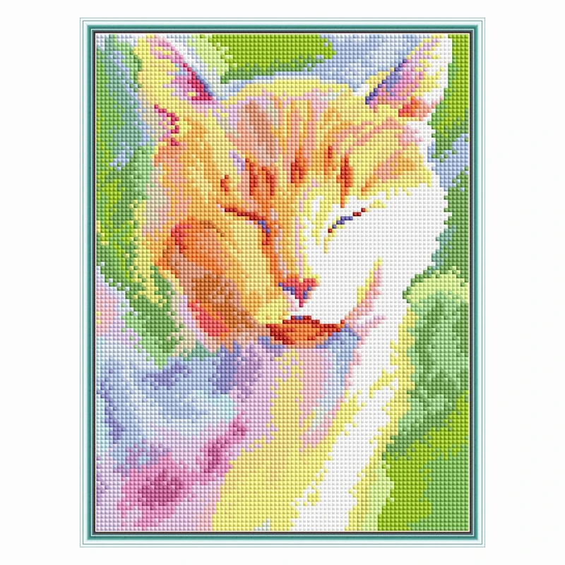 

Набор для алмазной живописи «кошка», набор для алмазной вышивки «сделай сам», с акварелью, 5D круглые/квадратные, украшение для дома, подарки