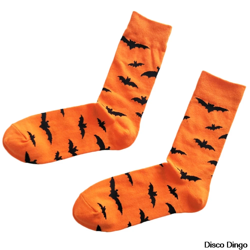 

Men's Knee High Socks Cartoon Pumpkin Bat Cotton Spring And Autumn Socks