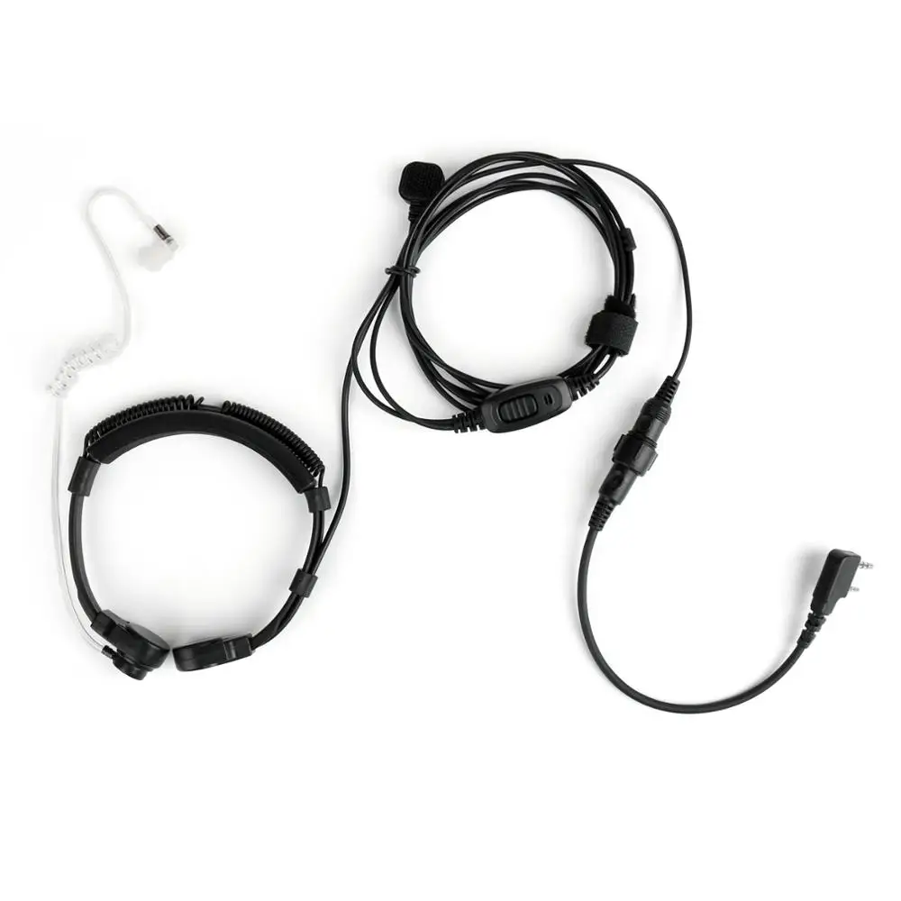 Artudatech 1 шт. 2 Pin горло микрофон скрытой акустической трубки PTT для Kenwood Baofeng