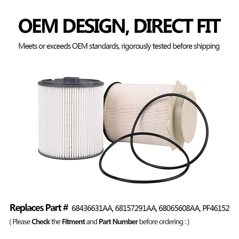 

Fuel Filter Set 68436631AA 68157291AA for Ram 2500 3500 4500 5500 2019 2020 2021