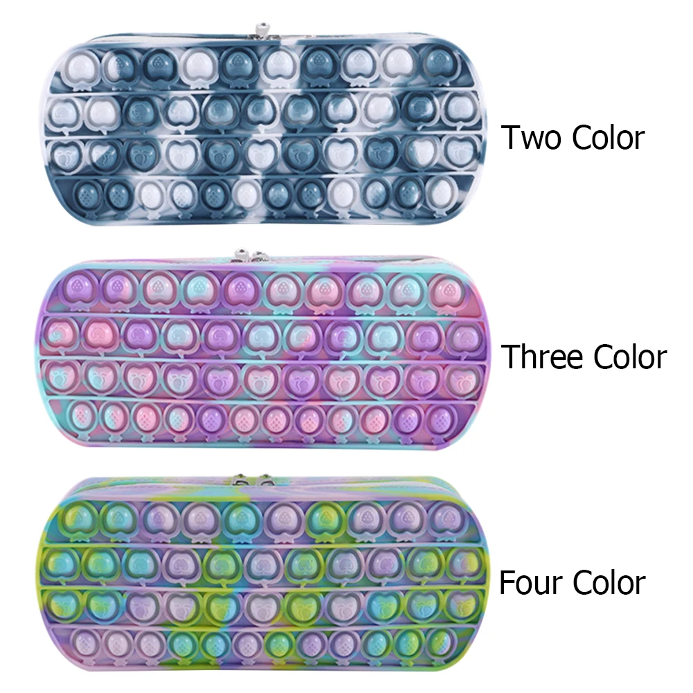 

Anti-Stress Camouflage Push Bubble Pencil Case Decompression Press Storage Bag Kid Adult Finger Squeeze Organizer Sensory Toy1pc