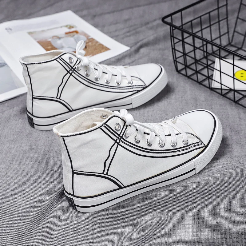 

Skateboarding Shoes for Men Classic Unisex Canvas High Top Sneaksers Sports Outdoor Womens man