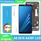 100% Оригинальный AMOLED 5,6 ''дисплей для Samsung Galaxy A8 2018 A530F Полный ЖК сенсорный экран дигитайзер в сборе запасные части