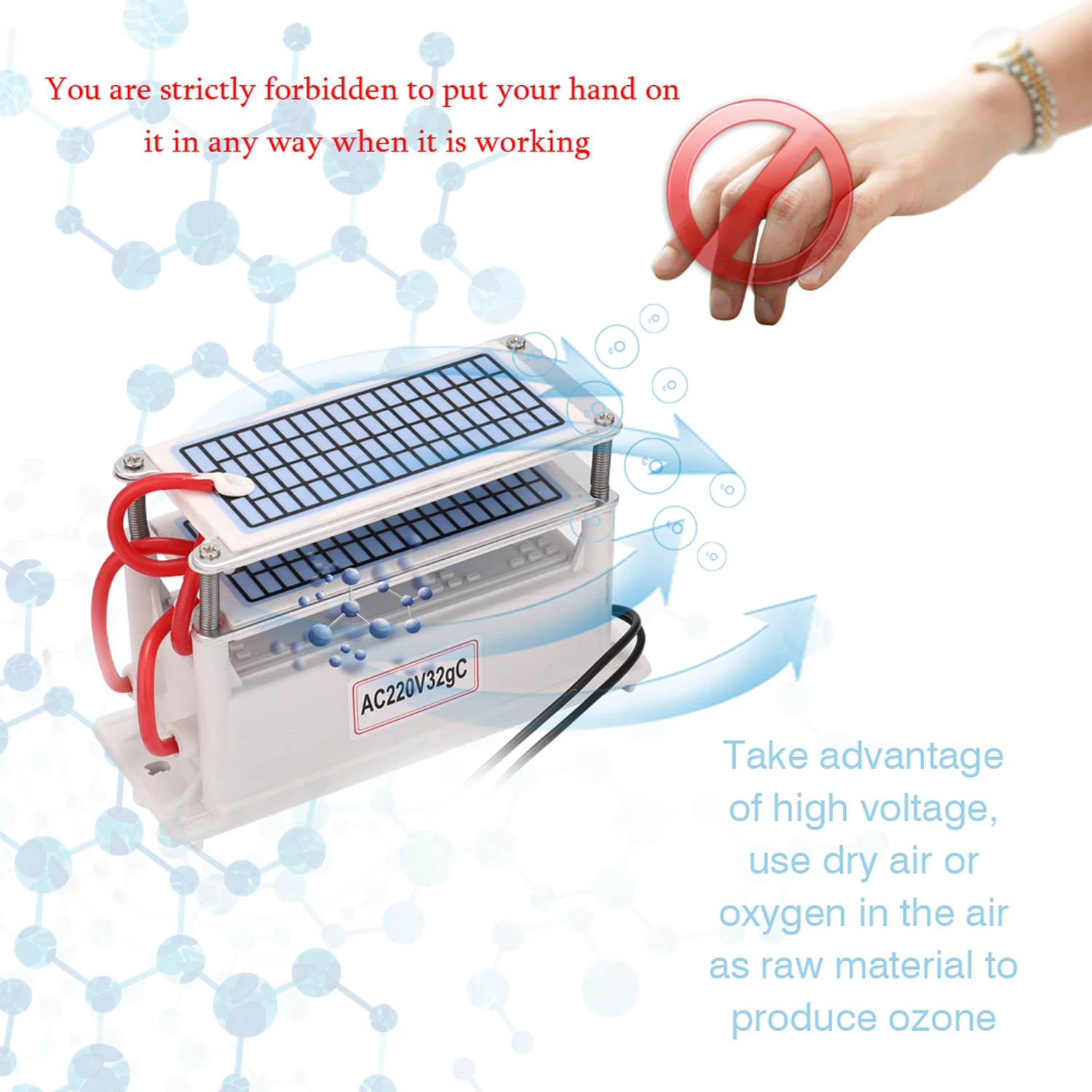 

Portable Ozone 32g/h Generator Formaldehyde Remove Machine Air Filter Purifier for Home Car and Office
