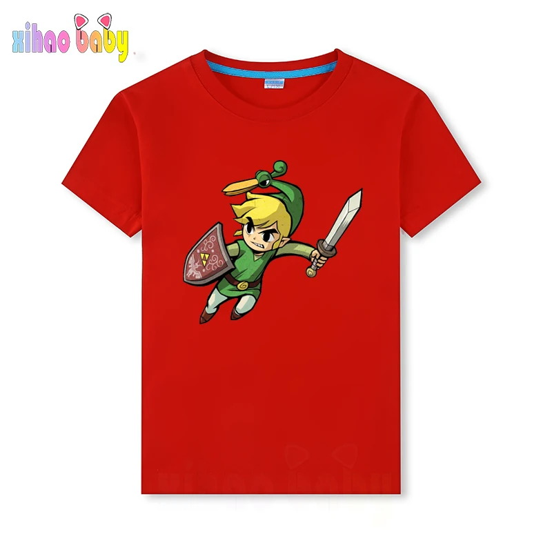 

Baby Boys And Girls Game Cartoon Print Fashion T Shirt Children Cotton Short Sleeve Summer Tops Kids Custom Clothes 3T-9T